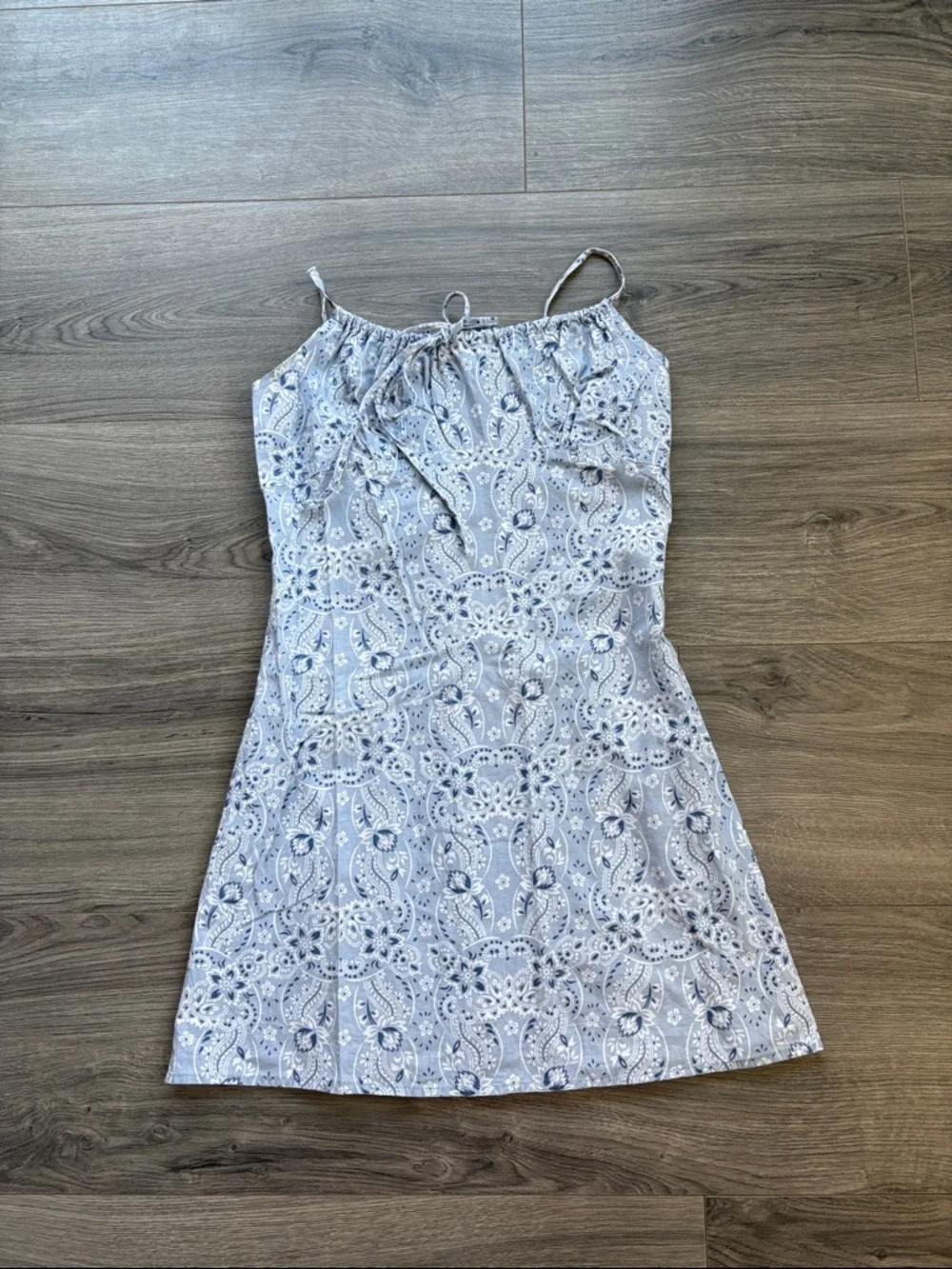 5/$20 Charlotte Russe Light Blue Floral Eyelet Sundress